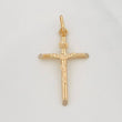 Dije Cruz Cristo 2.3g / 4cm Dos Oros Amarillo Blanco 18K