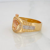 Anillo Corona 7.05g / T10 3/4 Tres Oros 18K
