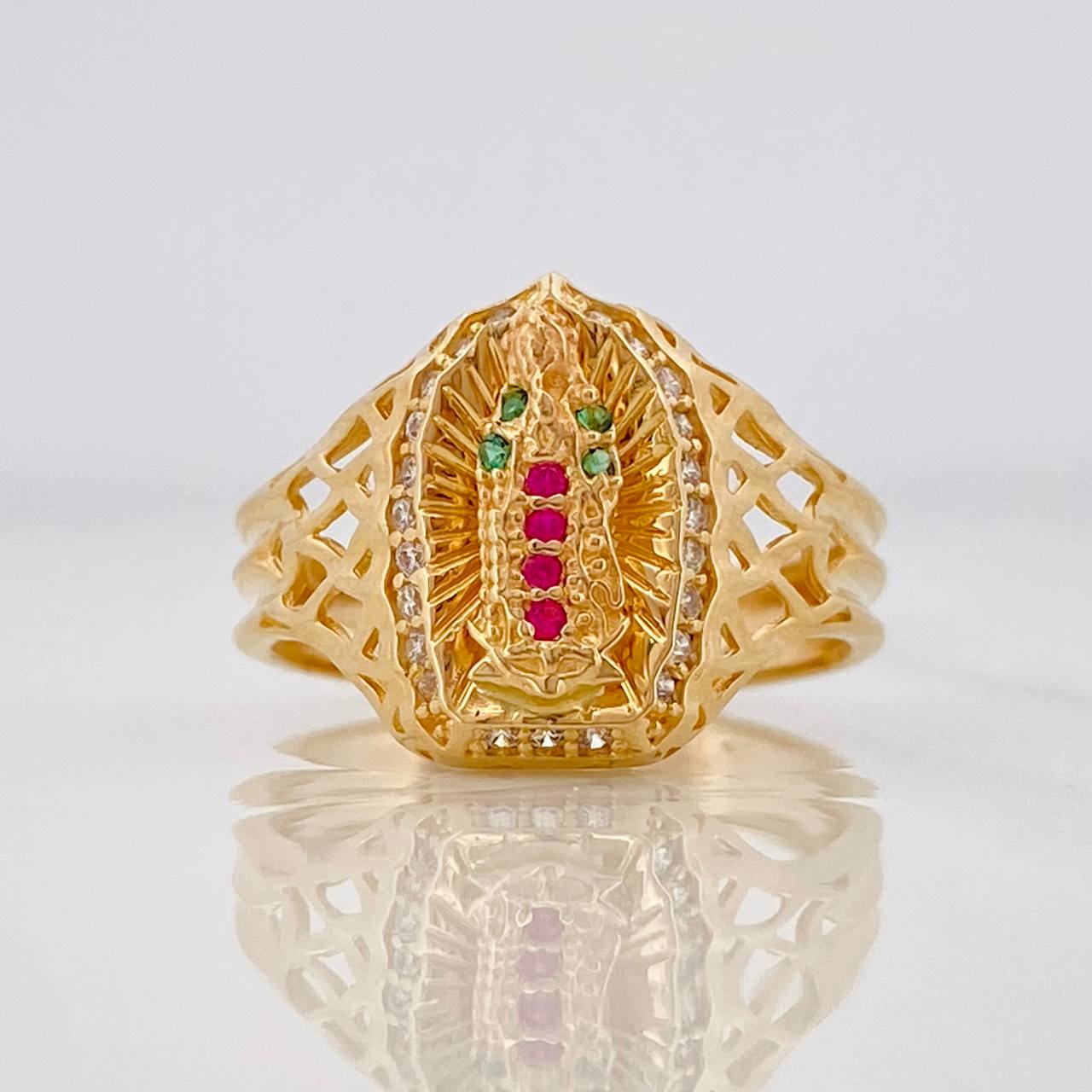 Anillo Virgen de Guadalupe 3.45g / T6 1/4 Oro Amarillo 18K
