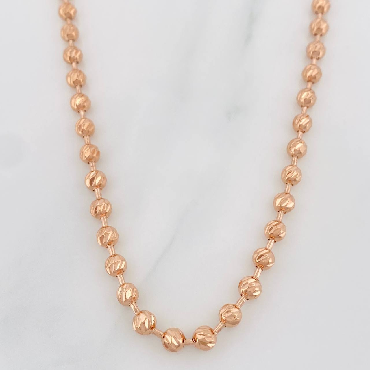 Cadena Militar 18.3g / 50cm / 4mm Oro Rosa 18K