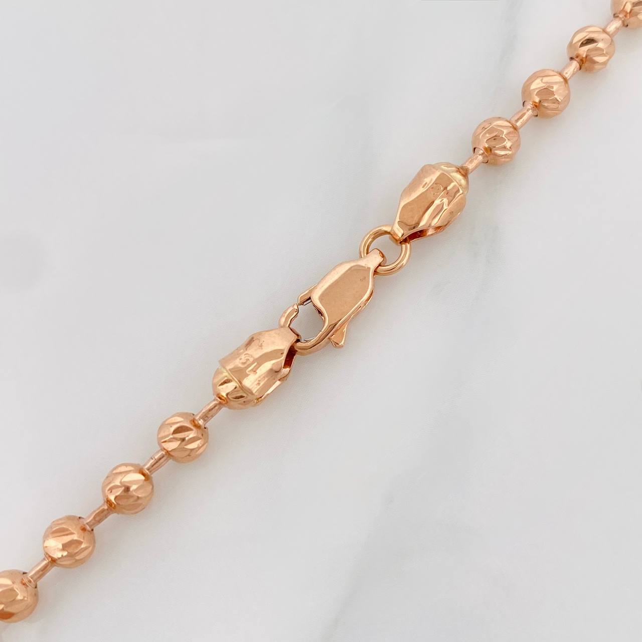 Cadena Militar 18.3g / 50cm / 4mm Oro Rosa 18K
