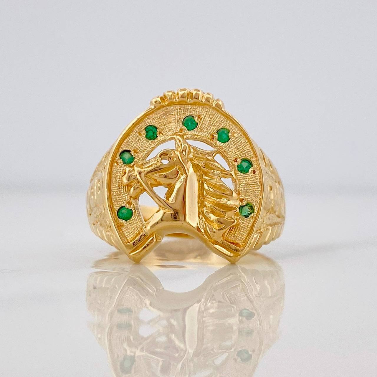 Anillo Herradura Caballo 7.65g / T11 Oro Amarillo 18K