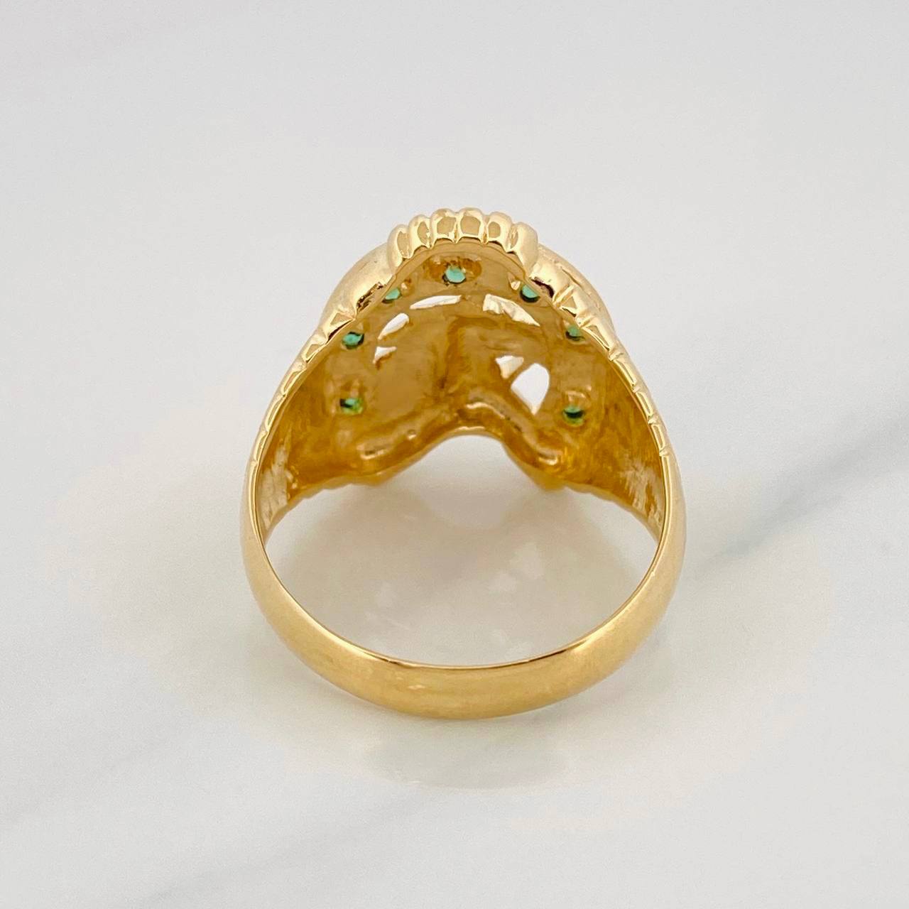 Anillo Herradura Caballo 7.65g / T11 Oro Amarillo 18K