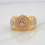 Anillo Correa Corona 8.6g / T11 Tres Oros 18K