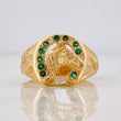 Anillo Herradura Caballo 6.3g / T9 3/4 Oro Amarillo 18K