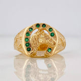 Anillo Herradura Caballo 6.3g / T9 3/4 Oro Amarillo 18K