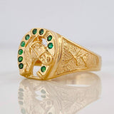 Anillo Herradura Caballo 6.3g / T9 3/4 Oro Amarillo 18K