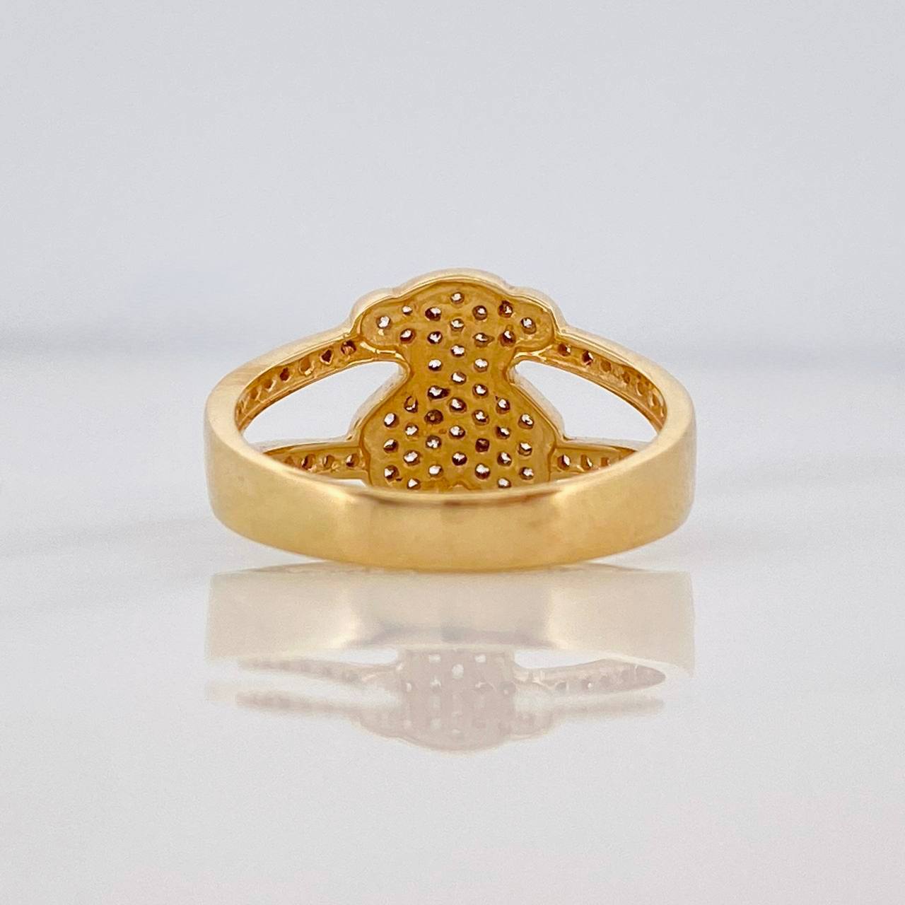 Anillo Ts 3.6g / T6 3/4 Dos Oros Amarillo Blanco 18K