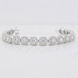Pulso Tennis Trebol 20.25g / 17.05cm / 7.61mm Plata 925