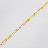 Pulso Figaro 0.9g / 18cm / 2.4mm Oro Amarillo 18K