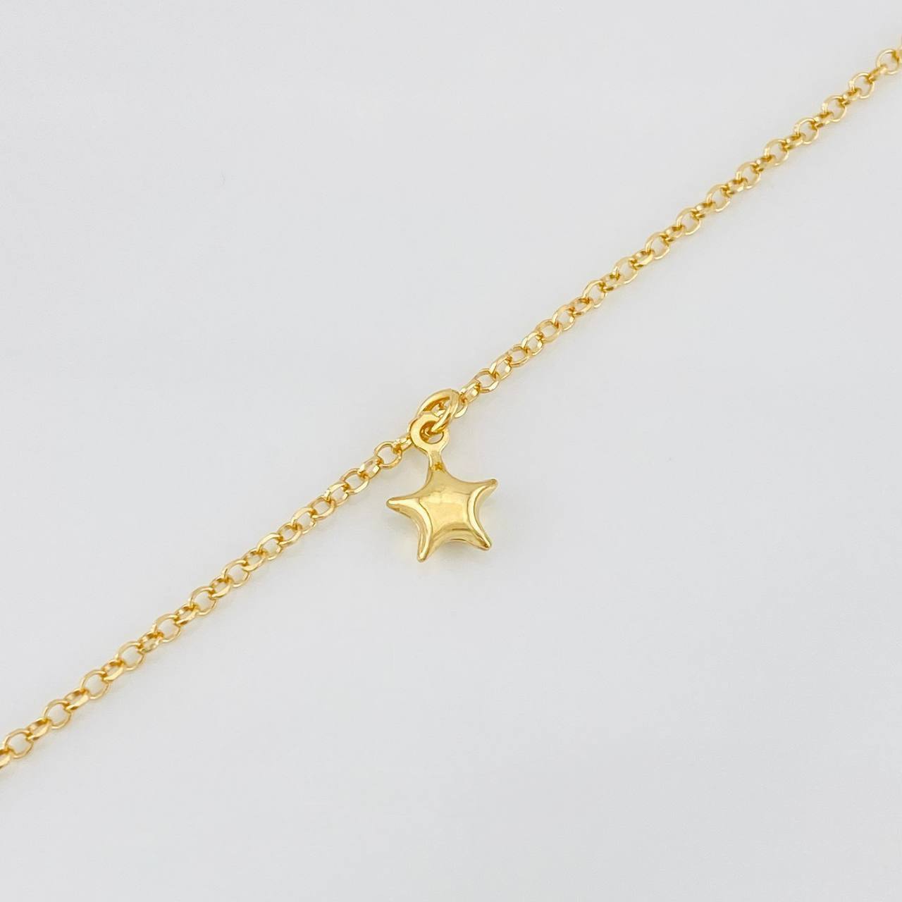 Tobillera Rolo Figuras 3.05g / 24cm / 1.78mm Oro Amarillo 18K