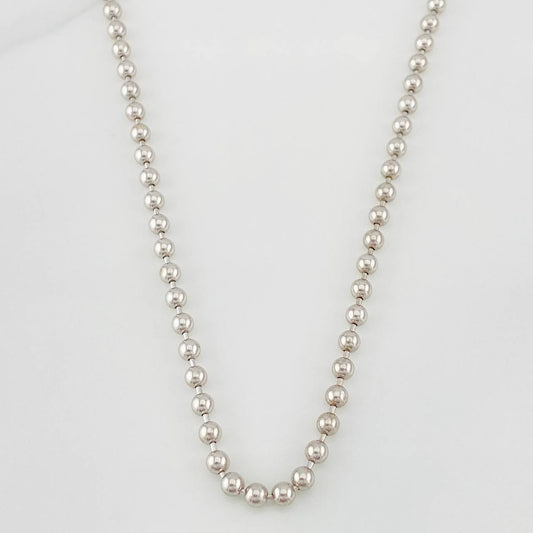 Cadena Militar 21.55g / 70cm / 3mm Oro Blanco 18K