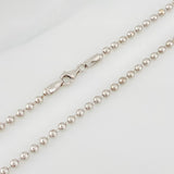 Cadena Militar 21.55g / 70cm / 3mm Oro Blanco 18K