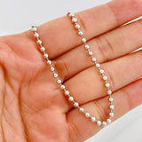 Cadena Militar 21.55g / 70cm / 3mm Oro Blanco 18K