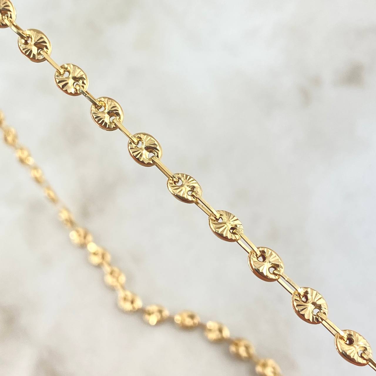 Cadena GC 8.6gr / 50cm / 4.1mm Diamantada Oro Amarillo 18K