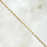 Cadena Aro Seguido Treból VCyA 3.85gr / 50cm / 1.5mm Nacar Blanco Punteado Oro Amarillo Nac.Esp. 18K *