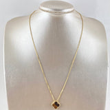 Cadena Aro Seguido Treból VCyA 4.5gr / 49cm-52cm / 1.5mm Ojo De Tigre Punteado Oro Amarillo Nac.Esp. 18K *