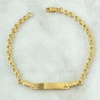 Pulso Bebé Infinito Placa Rectangular 1.95gr / 14cm / Oro Amarillo 18K