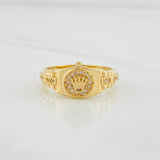 Anillo Corona 4.2g / T8 3/4 Tres Oros 18K