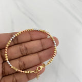 Pulso Tipo militar 5.25g / 17cm / 3mm Tres Oros 18K