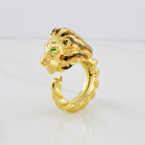 Anillo Leon 2.8g / T8 1/4 Oro Amarillo 18K