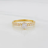 Anillo Solitario Churumbela 2.2g / T7 Oro Amarillo 18K