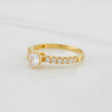 Anillo Solitario Churumbela 2.2g / T7 Oro Amarillo 18K