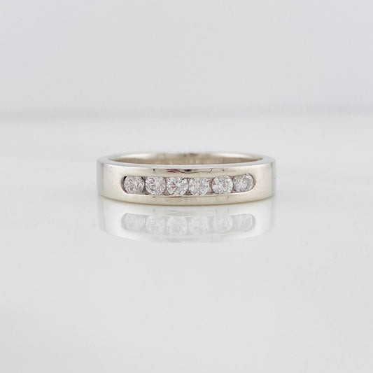 Anillo Argolla churumbela 4.3g / T7 1/2 Oro Blanco 18K
