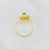 Anillo Halo flor 3g / T9 Oro Amarillo 18K