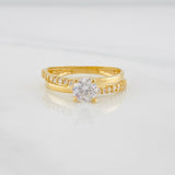 Anillo Solitario lineas 1.85g / T6 1/4 Oro Amarillo 18K