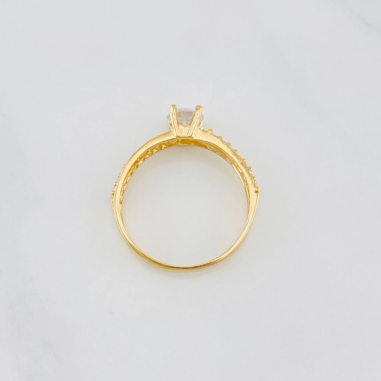 Anillo Solitario lineas 1.85g / T6 1/4 Oro Amarillo 18K