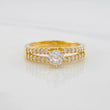 Anillo Solitario Lineas 3.35g / T6 Oro Amarillo 18K