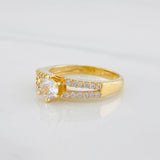Anillo Solitario Lineas 3.35g / T6 Oro Amarillo 18K