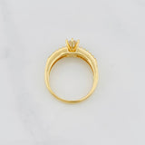 Anillo Solitario Lineas 3.35g / T6 Oro Amarillo 18K