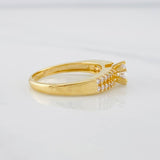 Anillo Solitario Lineas 3.35g / T6 Oro Amarillo 18K