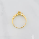 Anillo Solitario trio 2.05g / T7 Oro Amarillo 18K