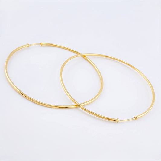 Candongas Caponeras 5.25gr / 6.3cm / Oro Amarillo 18K