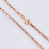 Cadena Veneciana Redonda 20 gr / 70cm / 2.2mm Dos Oros Blanco Rosa 18K
