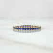 Anillo Churumbela Petit 1.5gr / T6 1/2 / Circones Azules Oro Amarillo 18K ©