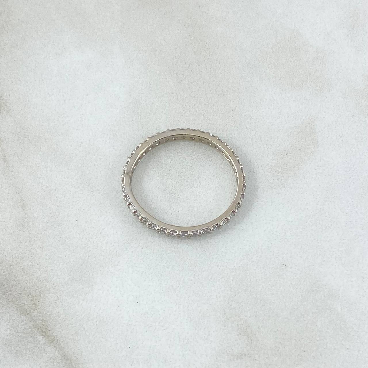 Anillo Churumbela Petit 1.7gr / T7 / Circones Blancos Oro Blanco 18K ©