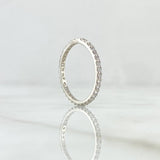 Anillo Churumbela Petit 1.7gr / T7 / Circones Blancos Oro Blanco 18K ©