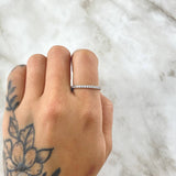Anillo Churumbela Petit 1.7gr / T7 / Circones Blancos Oro Blanco 18K ©