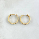 Candongas Rusticas Tornillo 4.15gr / 1.7cm / Circones Blancos Oro Amarillo 18K ©