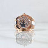 Anillo Correa Corona RX 6.05gr / T6 / Circones Blancos Dos Oros Blanco Rosa 18K