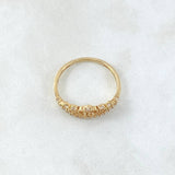 Anillo 15s Corona Punteada 2.2gr / T7 1/4 / Circones Blancos Oro Amarillo 18K