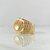 Anillo Correa Corona RX  6.6gr / T6 3/4 / Circones Blancos Oro Amarillo 18K ©