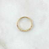 Anillo Corazones Intercalados 1gr / T6 / Circones Blancos Oro Amarillo 18K ©
