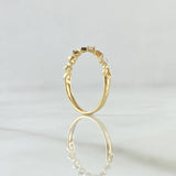 Anillo Corazones Intercalados 1gr / T6 / Circones Blancos Oro Amarillo 18K ©