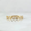 Anillo Hojas Intercaladas 1.3gr / T7 1/4 / Circones Blancos Oro Amarillo 18K  ©