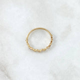 Anillo Hojas Intercaladas 1.3gr / T7 1/4 / Circones Blancos Oro Amarillo 18K  ©